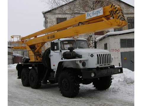 Автокраны, Краны-манипуляторы, Автогидроподъемники (АГП) Коленчатые Автогидроподъемник ВС-22.05 (двухколенный) на шасси УРАЛ-4320 (6x6) фото