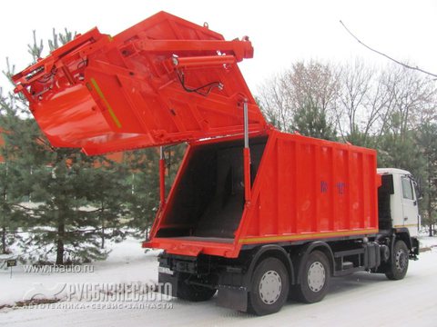 Коммунальная техника Мусоровозы и мультилифты Мусоровоз КО-427-42 с порталом Фото 8