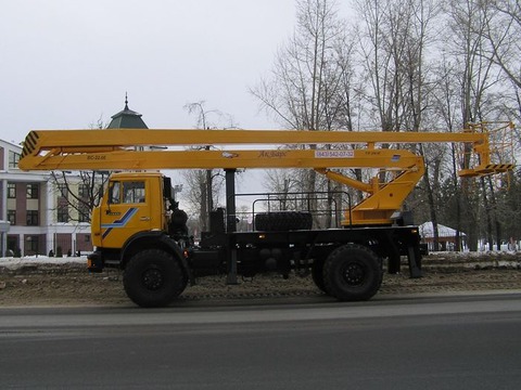 Автокраны, Краны-манипуляторы, Автогидроподъемники (АГП) Коленчатые Автогидроподъемник ВС-22.06 (двухколенный) на шасси КамАЗ-4326 (4x4) фото