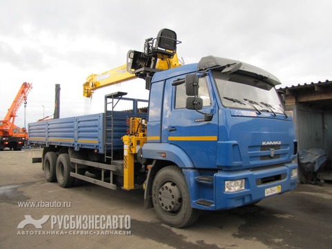 Автокраны, Краны-манипуляторы, Автогидроподъемники (АГП) КМУ на бортовых автомобилях КМУ Камаз 65117-3010-23 + Soosan 746 фото