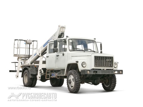 Автокраны, Краны-манипуляторы, Автогидроподъемники (АГП) Телескопические АГП-22Т на шасси ГАЗ-3309 (стрела назад) фото