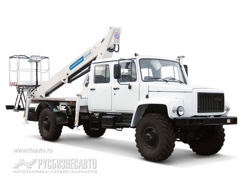 Автокраны, Краны-манипуляторы, Автогидроподъемники (АГП) Телескопические АГП-22Т на шасси ГАЗ-33081 (стрела назад) фото